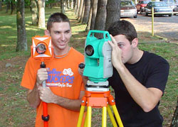 students surveying