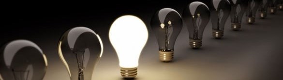 row of lightbulbs
