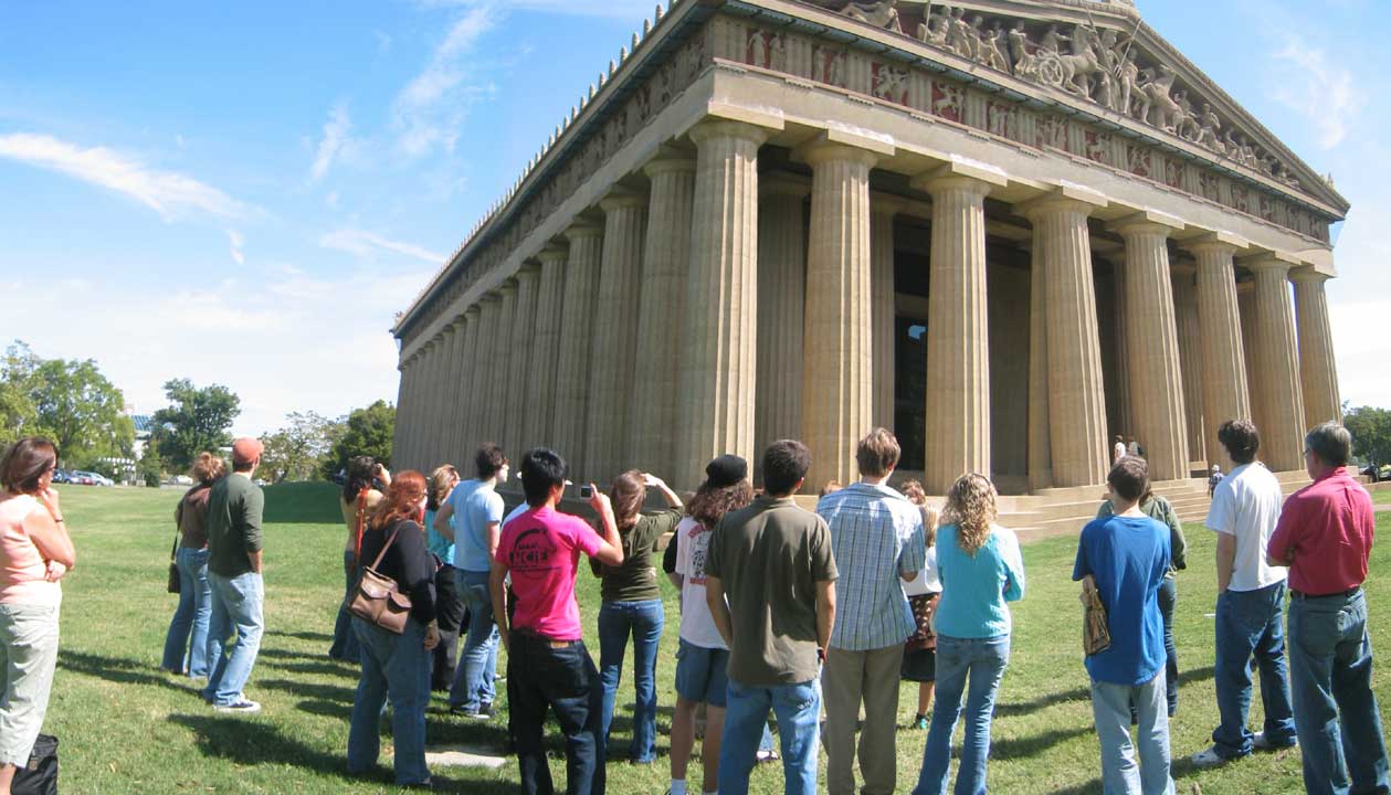 Students at Parthenon