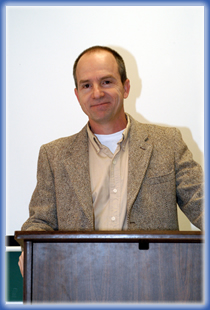 Professor at podium.