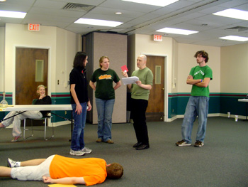 Charles Busch teaching class