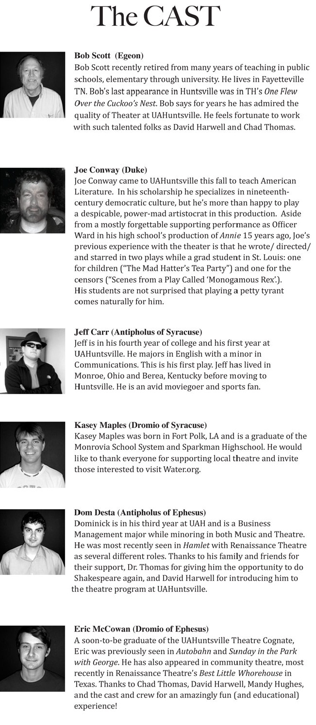 Comedy of Errors - Cast Part 1