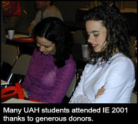 UAH student at IE 2001.