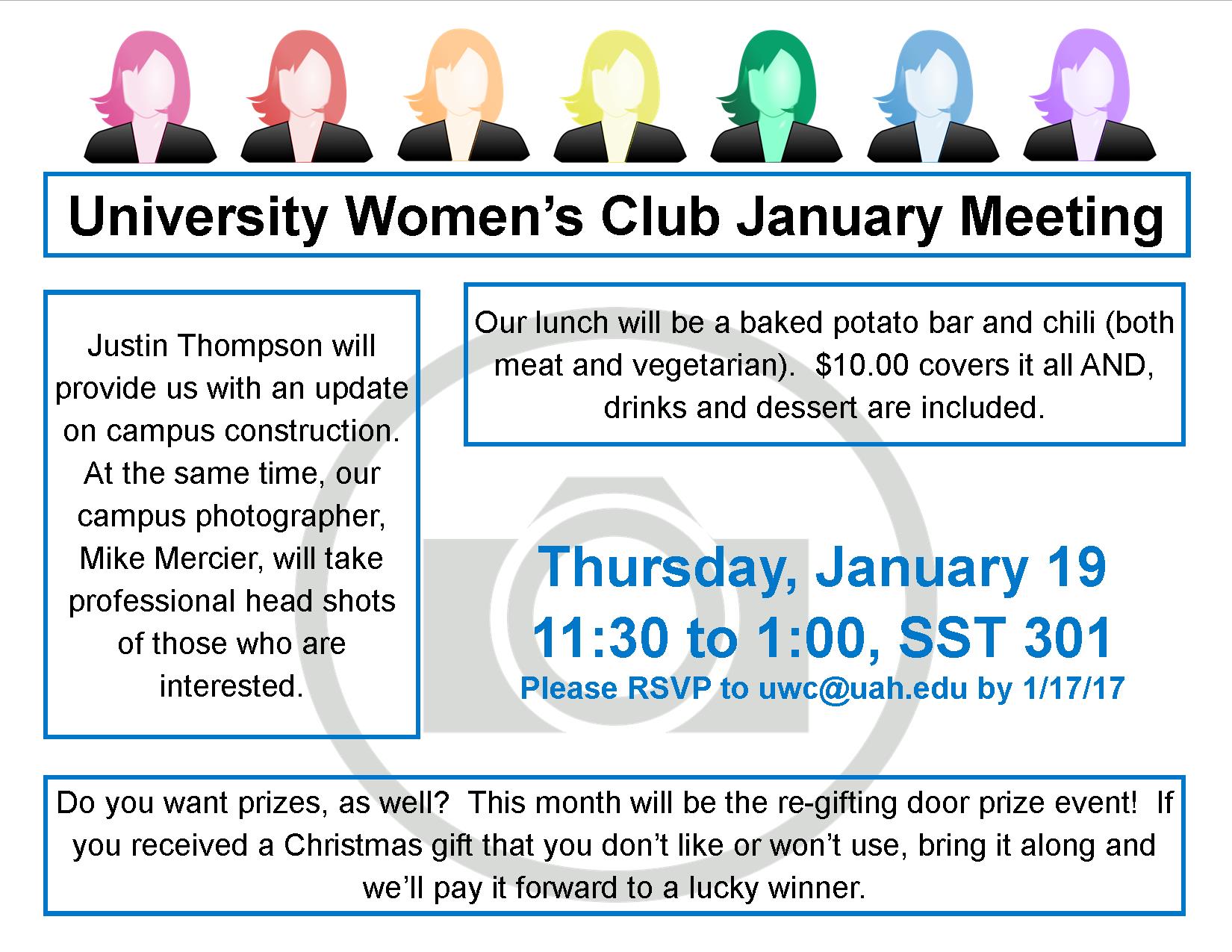 UAH Women's Club January Flyer