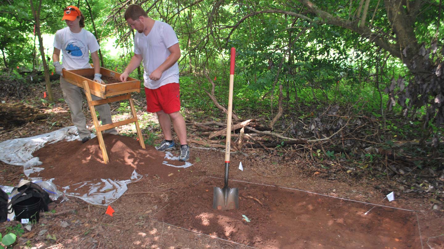 Students uncover the past on Redstone Arsenal in UAH’s first archeology field school.