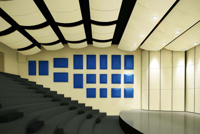 Artist rendering of Roberts Recital Hall after renovation. Courtesy of the Wenger Corporation