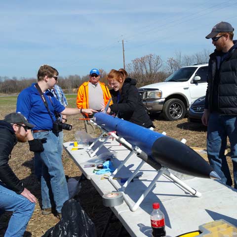 Charger Rocket Works, made up of engineering students at UAH, will compete in the NASA Student Launch competition on April 9, 2017.