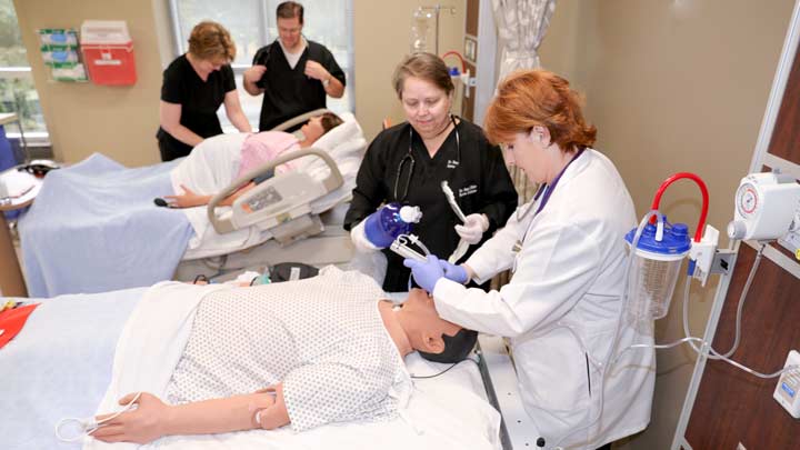 Mock hospital allows nursing students to practice rescuing “patients” under pressure ?>