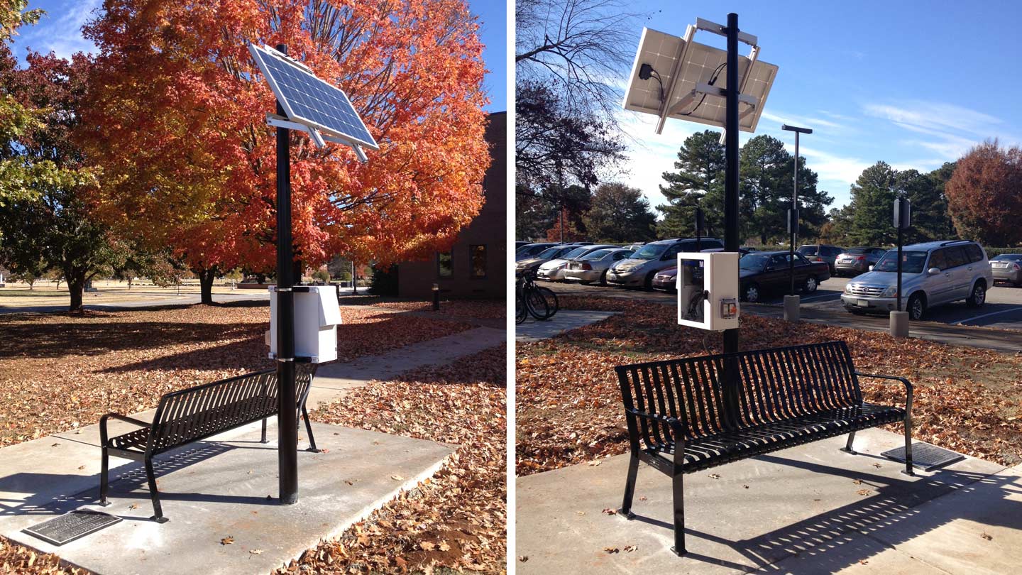 UAH solar-powered charging bench