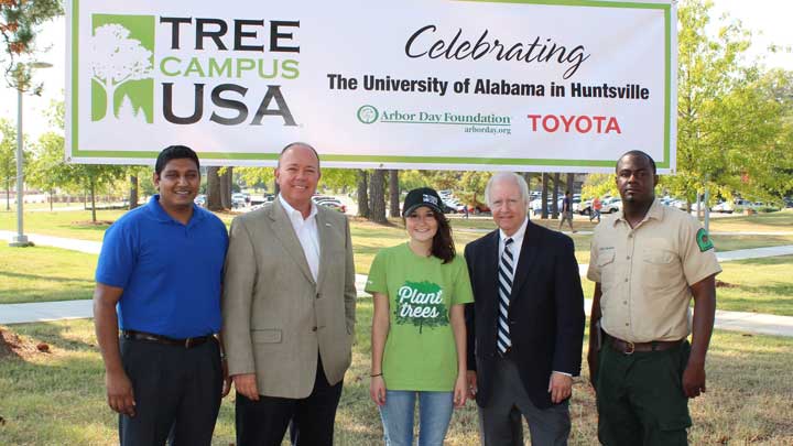 UAH celebrates Tree Campus USA® recognition