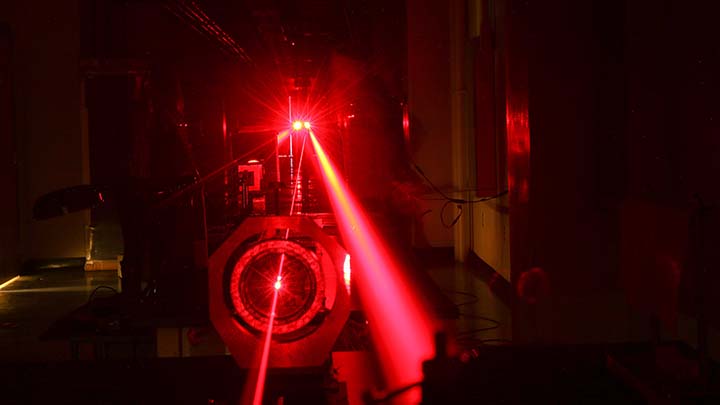 laser beam shown during research at uah ?>