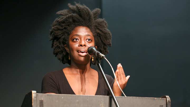 Yaa Gyasi reads from her book at UAH