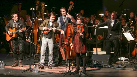 The newgrass band Act of Congress performed at the 2015 UAH Peace on Earth Holiday Concert at the VBC.