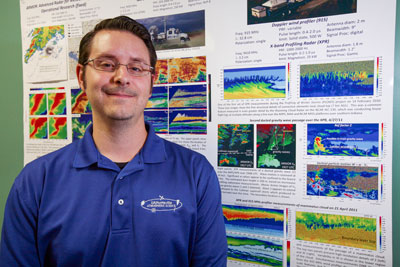Doctoral student Todd Murphy’s research proves that reliable dual-Doppler analysis techniques can be used with storm data obtained from just one Doppler radar instead of two.