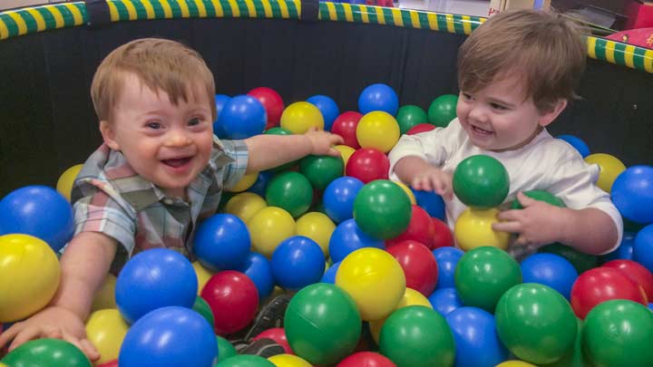 Kids in a ball pit