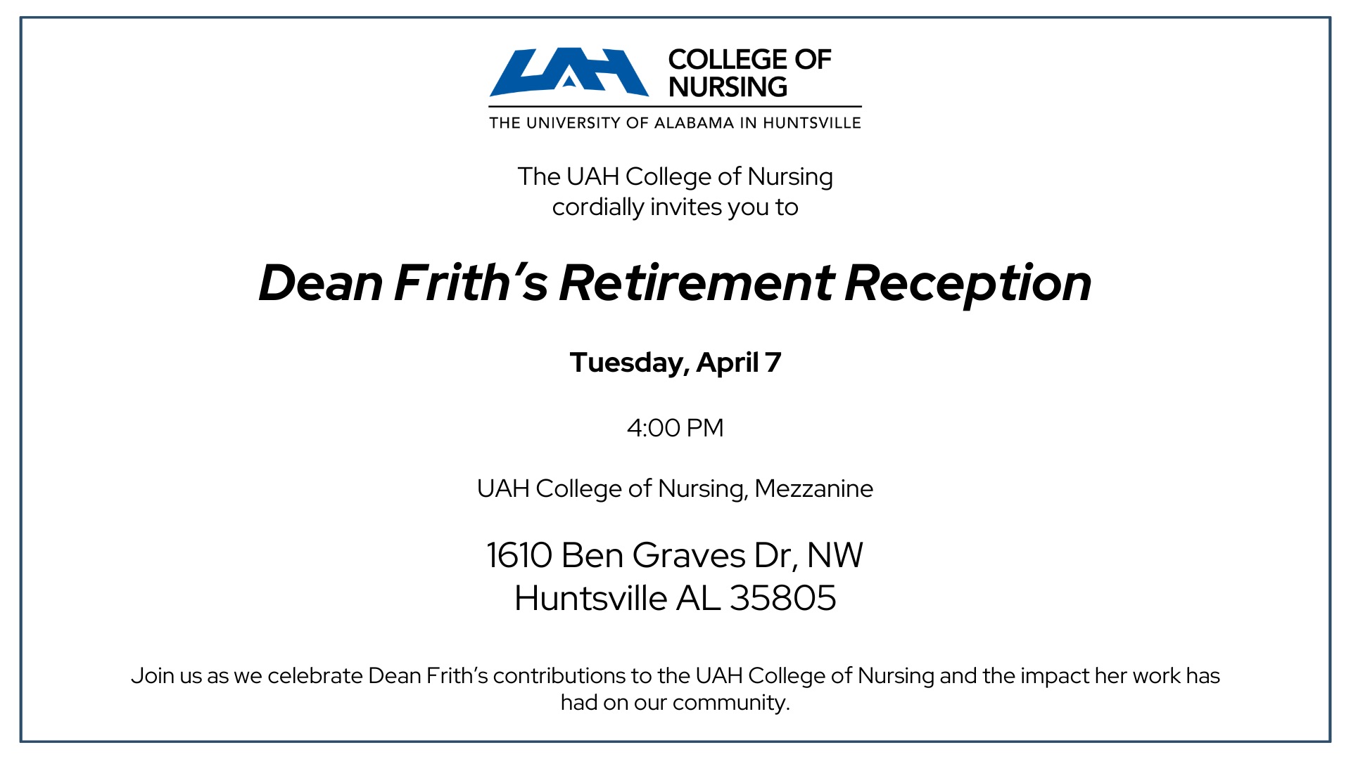 Dean Retirement Invite