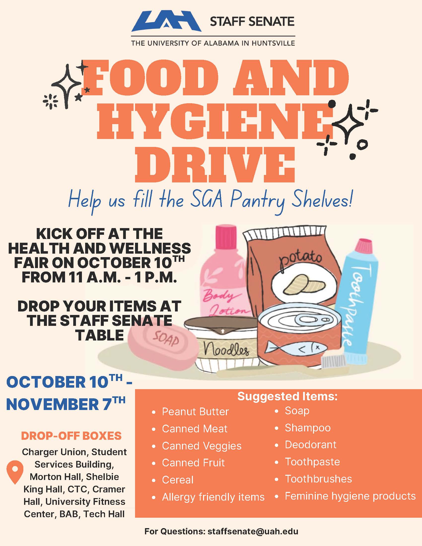 Staff Senate SO and SGA food hygiene drive OMC approved