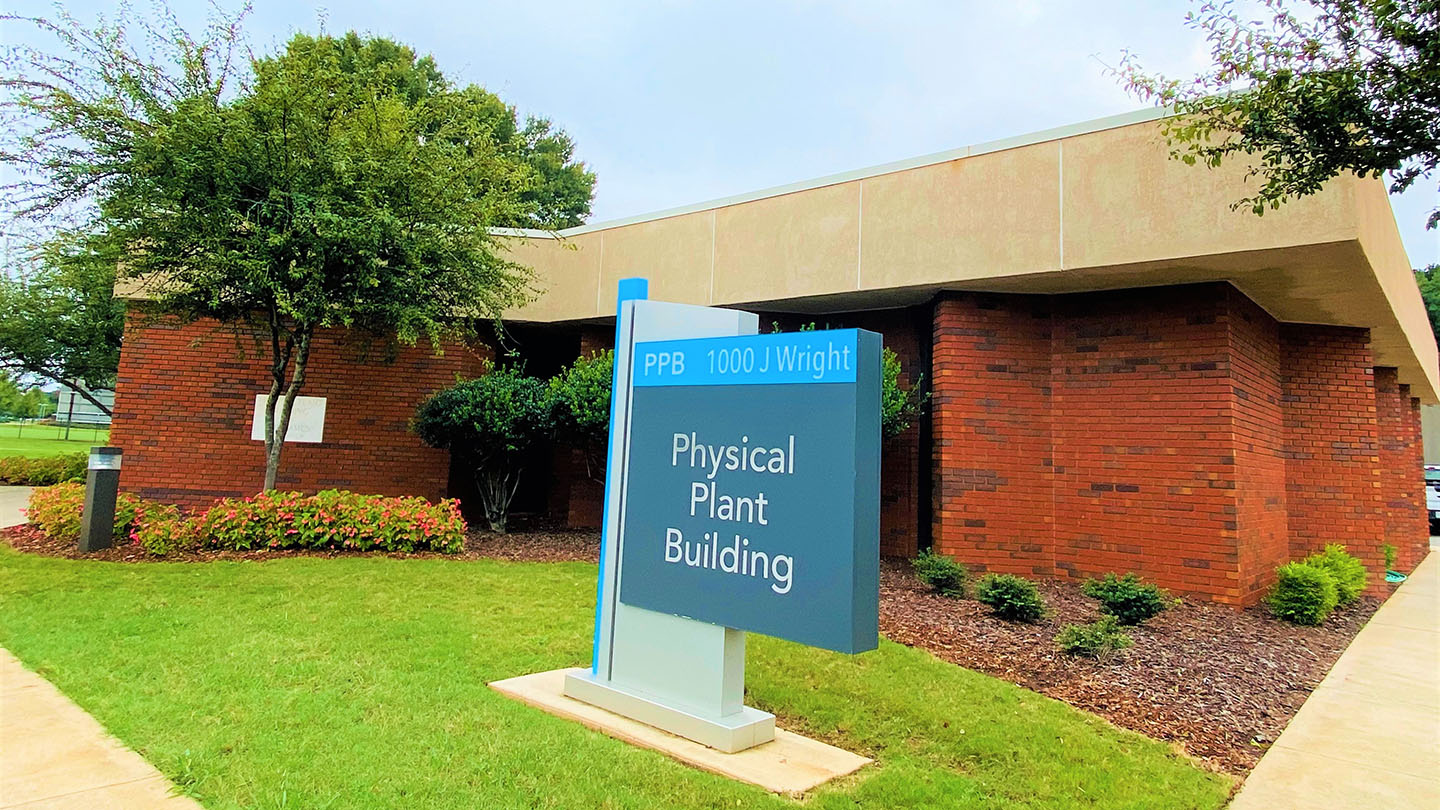 Photo of the Physical Plant Building on the UAH Campus.