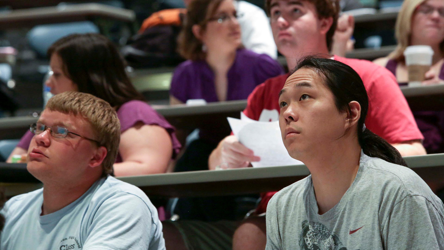 students listening to lecture