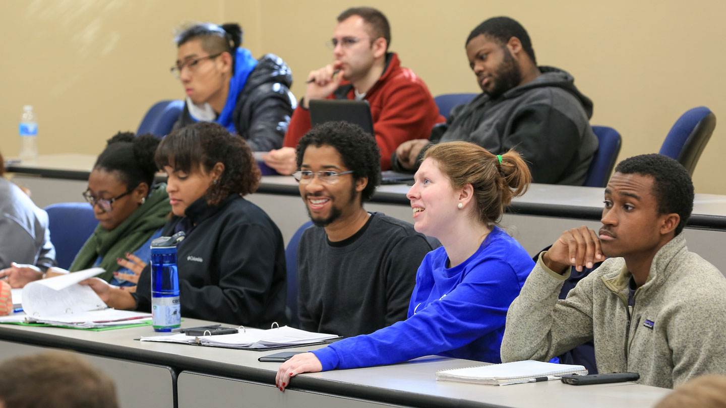 Students enjoy a lecture together