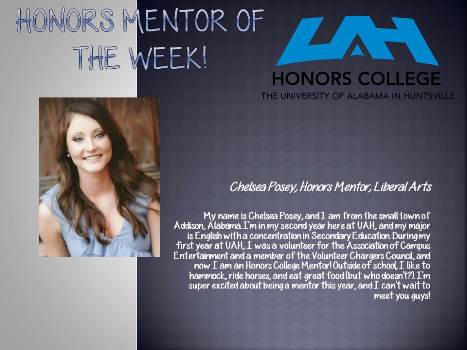 Honors Mentor of the Week Chelsea Posey1