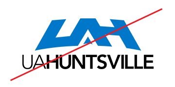 Example of Logo Misusage - the logo reads UAHuntsville