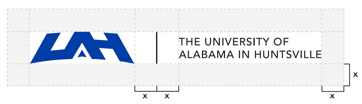 minimum logo spacing requirements diagram