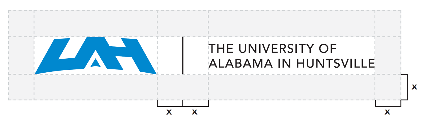 minimum logo spacing requirements diagram