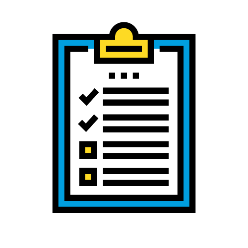 icon of a checklist on a clipboard