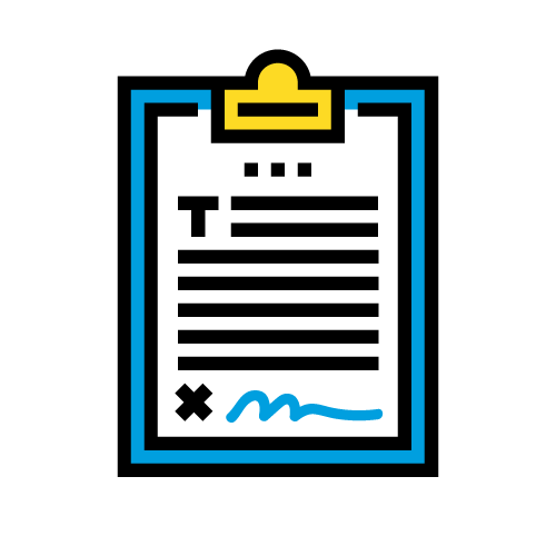 icon of a form on a clipboard