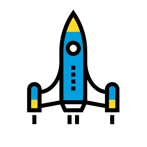 rocket icon color padding