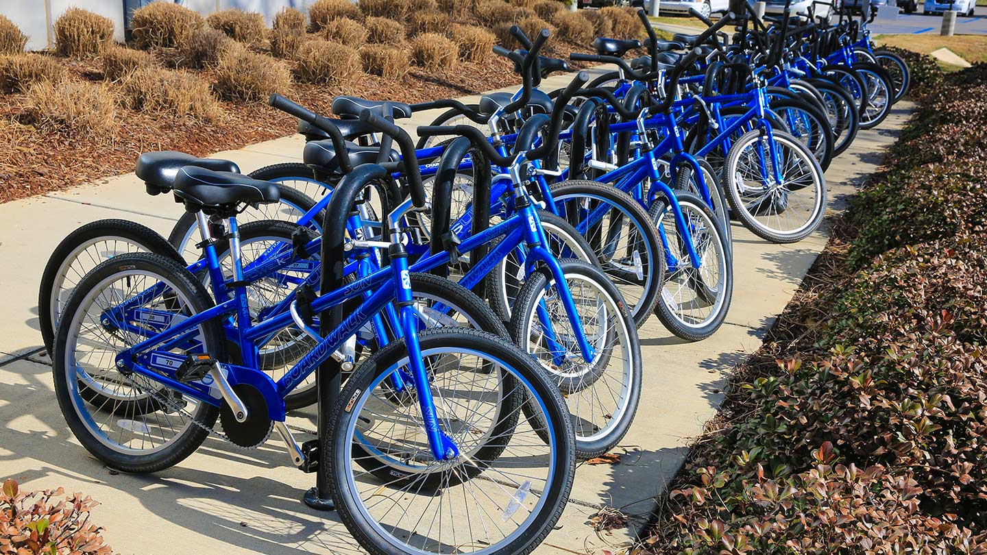 row of Charger Cycles