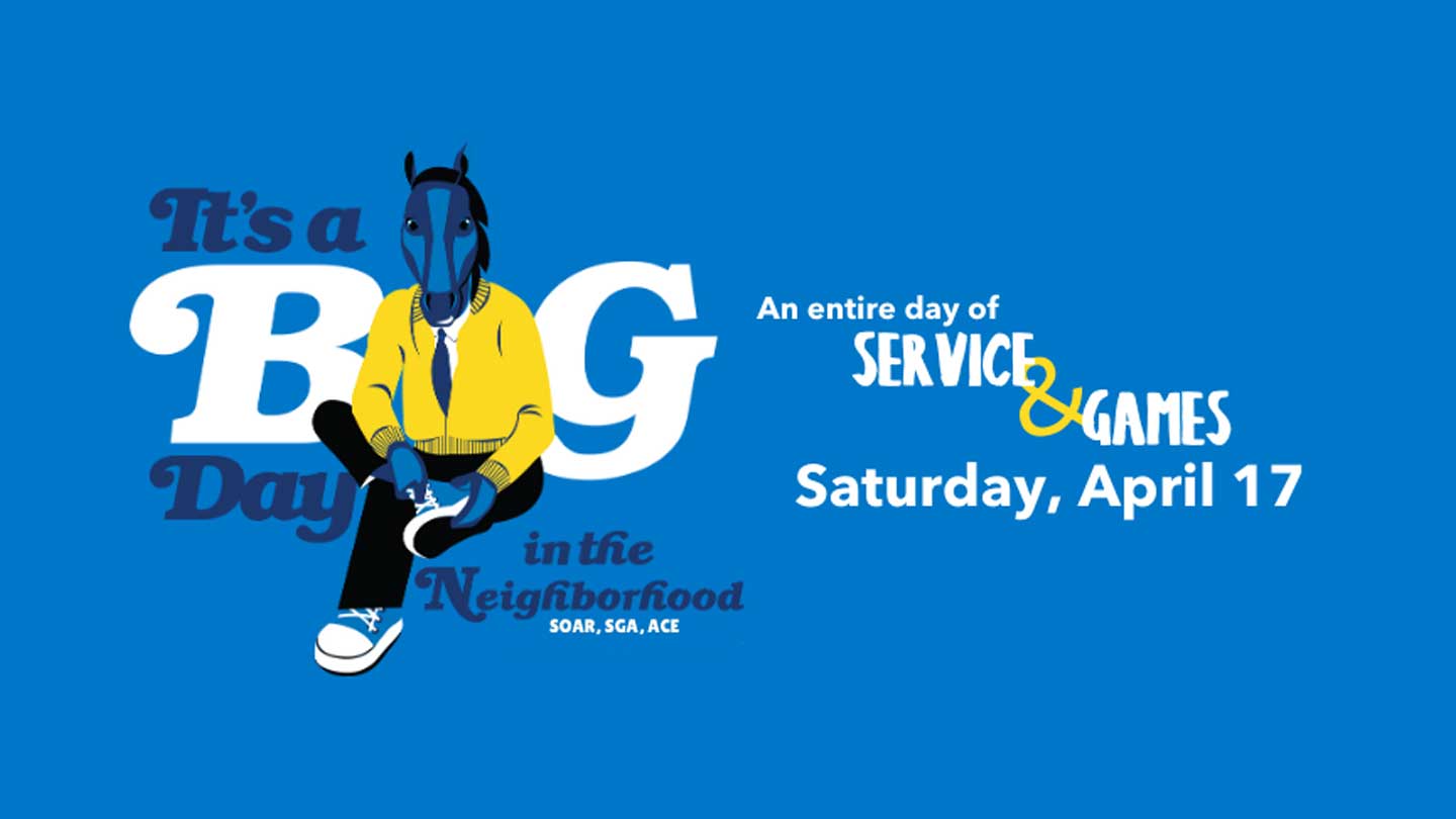 It's a big day in the neighborhood. An entire day of Service and Games. Saturday April 17th