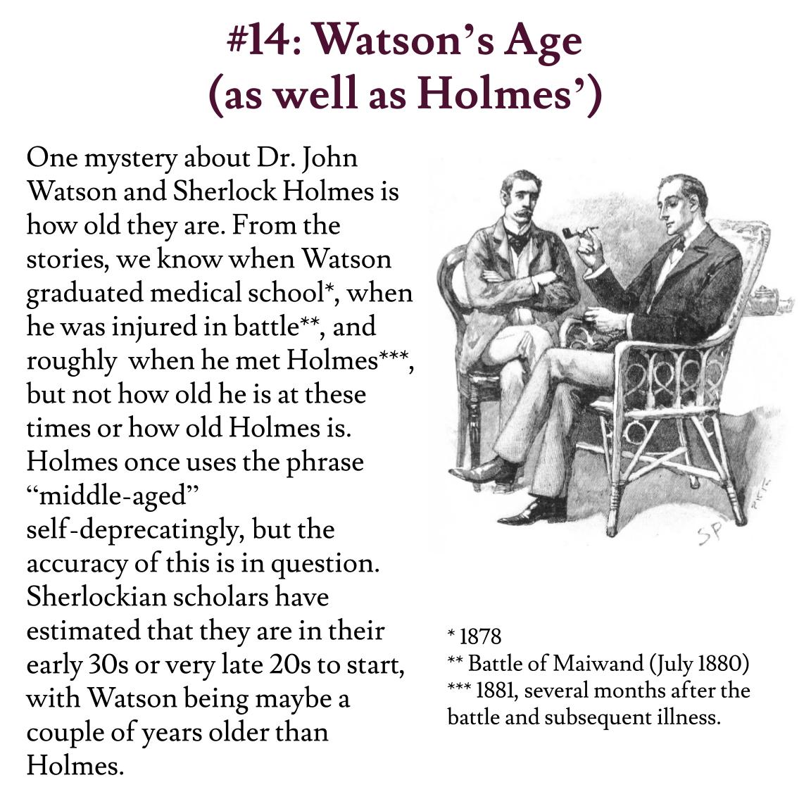 14 watsons age as well as holmes