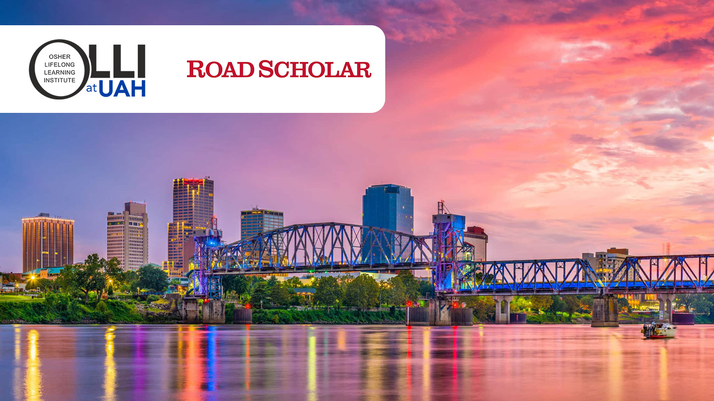 Downtown Little Rock Arkansas at sunset.