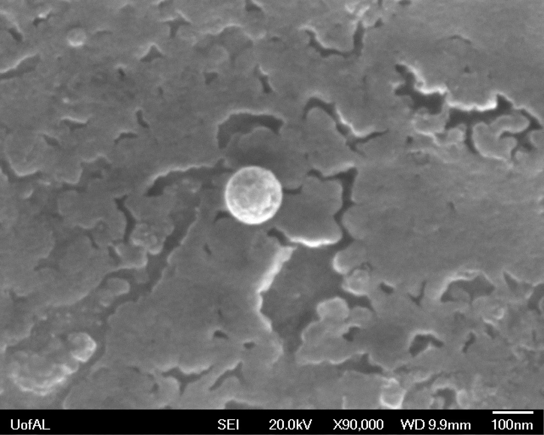 spherical cu particle graphite pin on copper 20160519