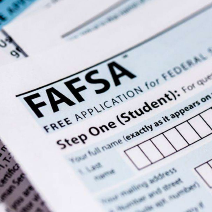 The top of the paper FAFSA form