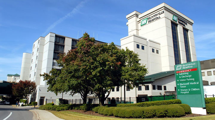 The main building of Huntsville Hospital.