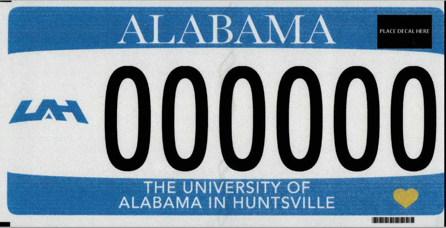 UAH License Plate.