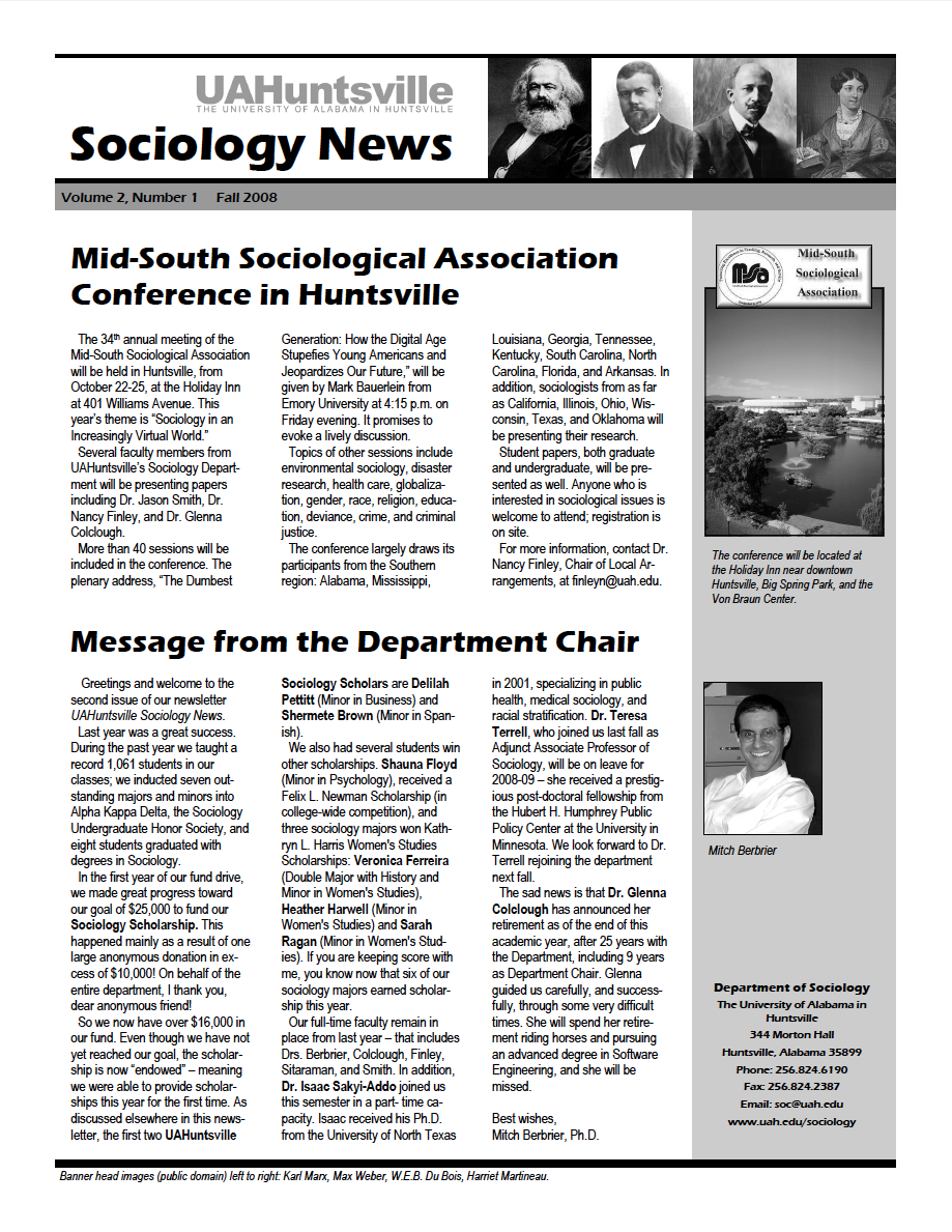 sociology news fall 2008
