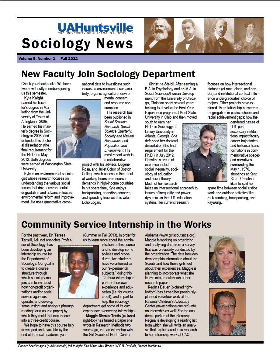 sociology news fall 2012