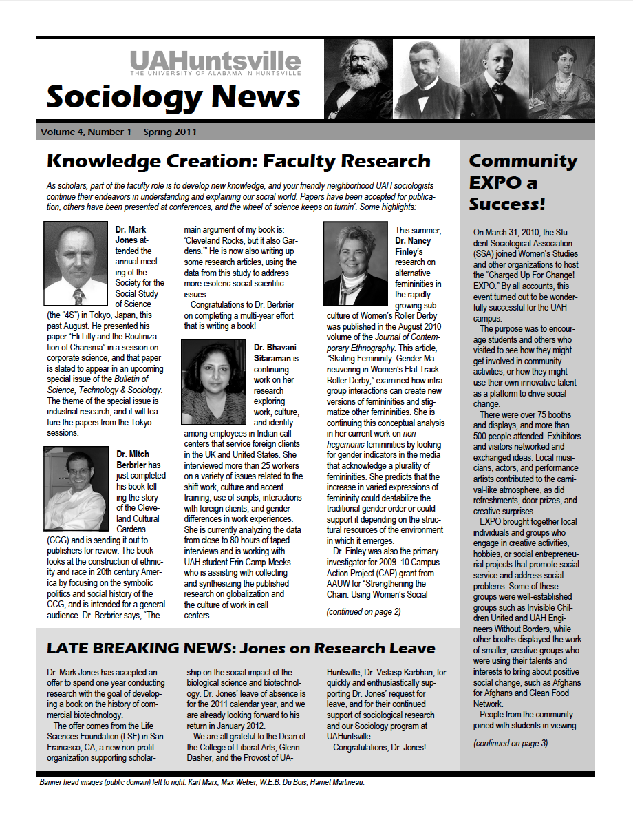 sociology news spring 2011