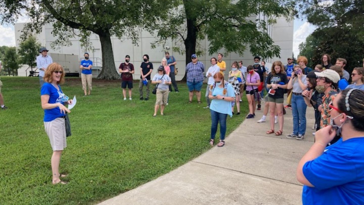 Students learn about the Avalon Plantation and the archaeology on our campus 