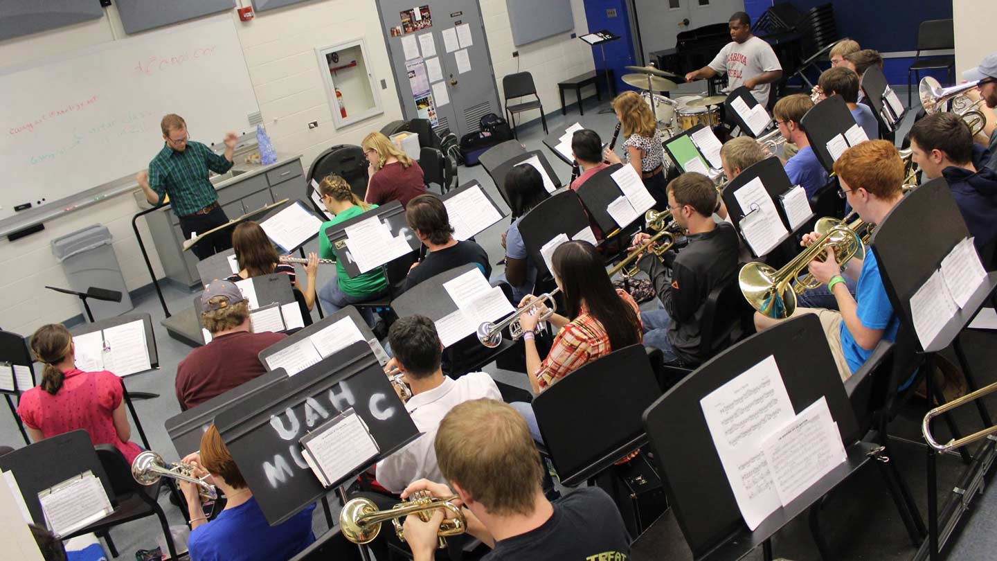 pep band rehearsal