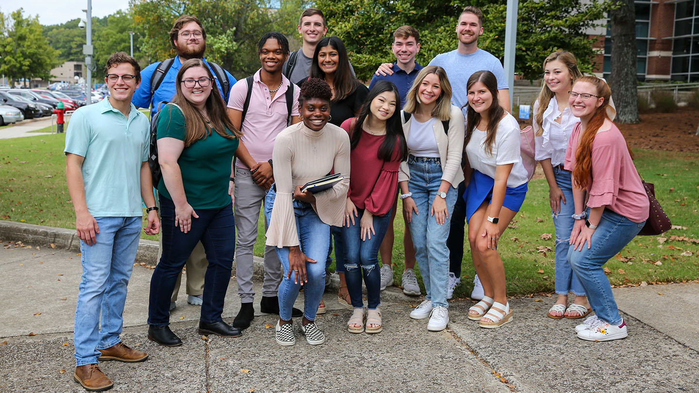 group photo of uah college of business students
