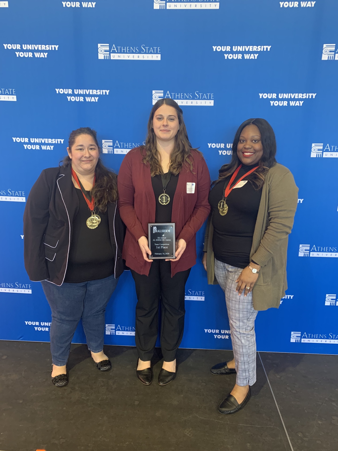 uah shrm students 1st place winners 1