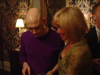Charles Busch with professor