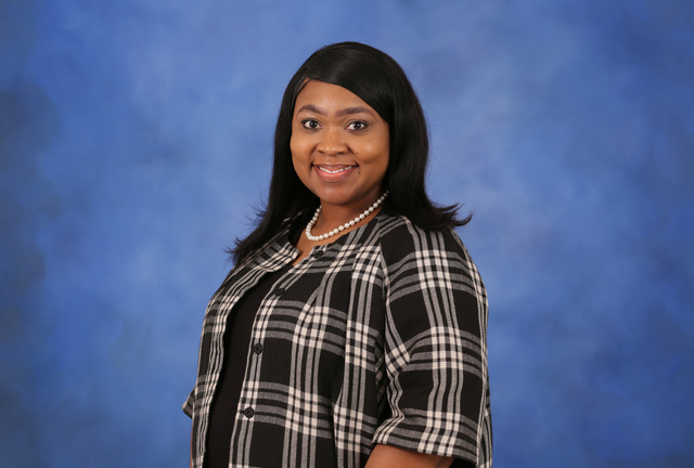 Photograph of Dr. Latoya Binford in Pearls