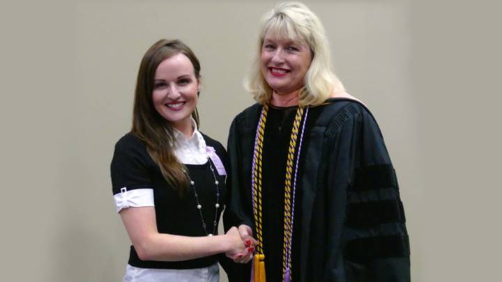 Kelly Baugher:  Recipient of the Dean's Award.