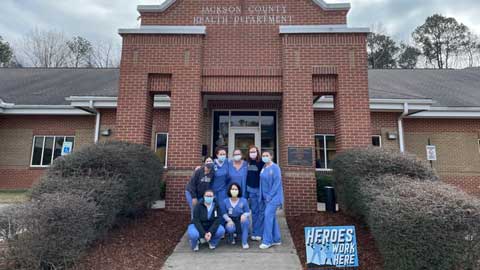 Group of nursing students